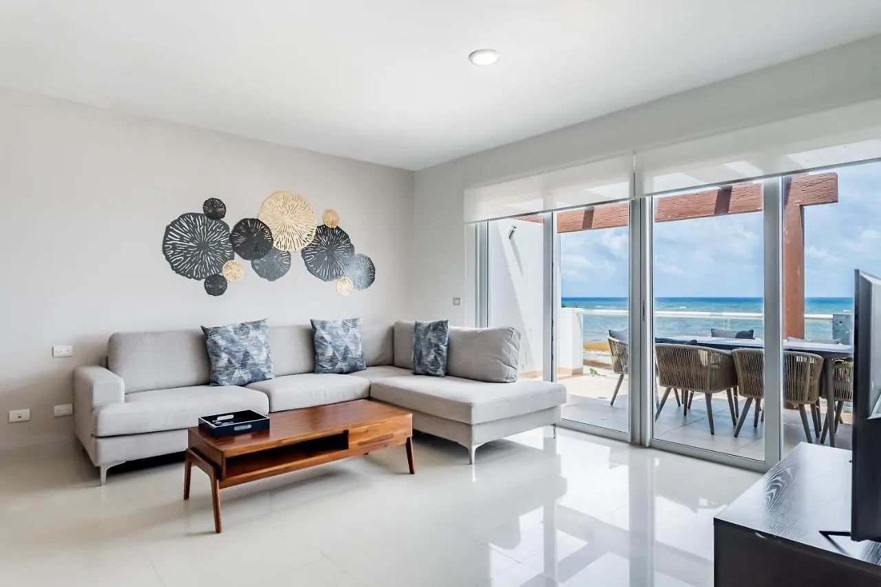 Casa Los Mares Ocean Front Penthouse Condo Playa del Carmen Mexico